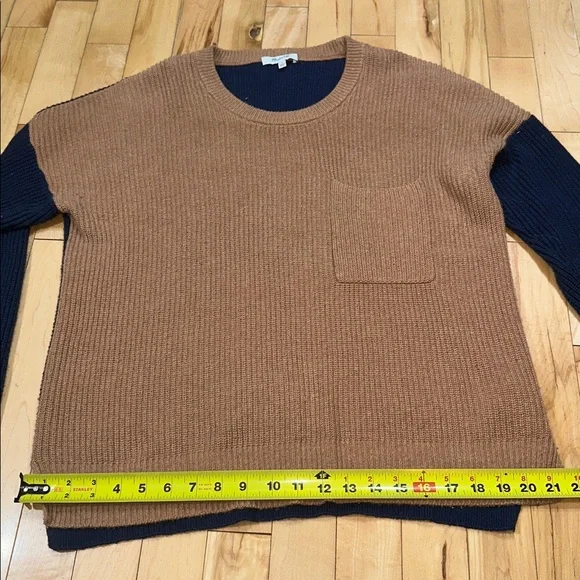 Madewell Brown and Navy Crew Neck Sweater - Picture 6 of 7